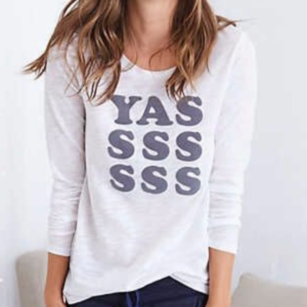 Yassssss Light Gray Long Sleeve